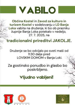 Jakolje vabilo - plakat